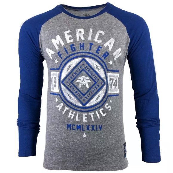 AMERICAN FIGHTER Men's T-Shirt CHESTNUT HILL Long - Picture 1 of 9